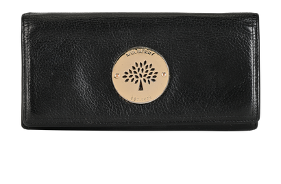 Mulberry Daria Continental Wallet, &pound;75, Accessories, Black, Leather, Front view